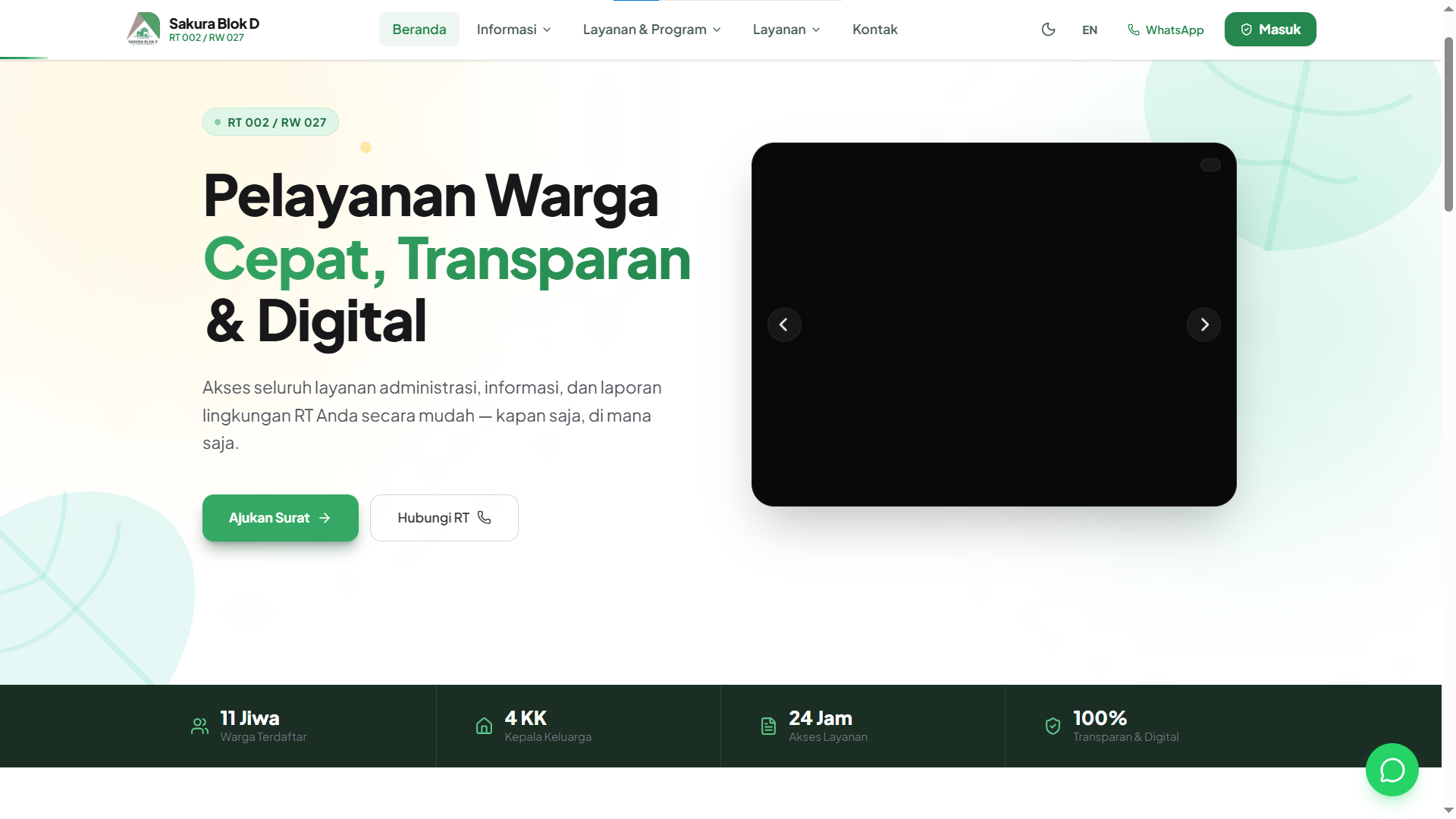 SAKURA - Sistem Manajemen Informasi RT